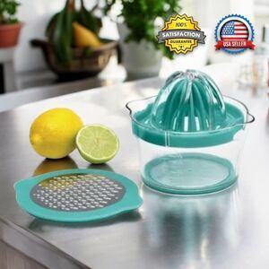 4-Piece Manual Juicer & Grater set Juice, Strain, Zest, Separates, Measures NEW